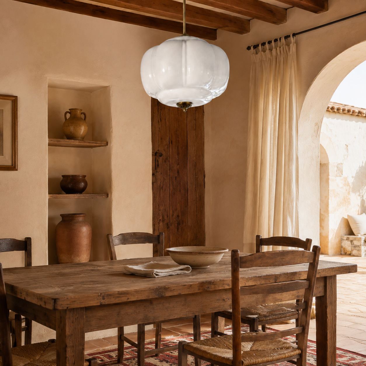 Marielle Vintage Glass Ceiling Light
