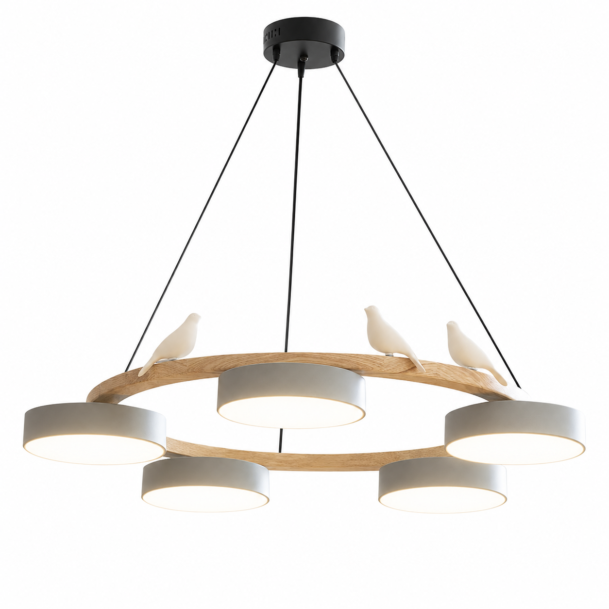 The Avielle Bird Ring Chandelier